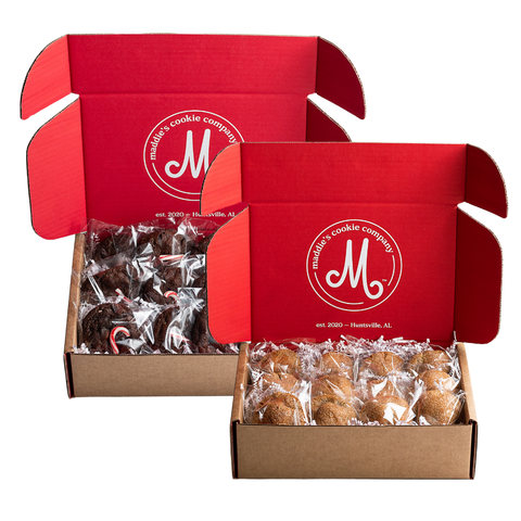 Christmas Favorites - 12 Double Chocolate Peppermint and 12 Gingersnap (Local Huntsville Pickup)