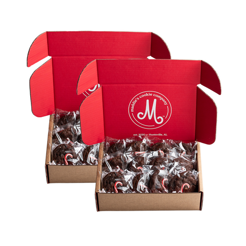 Set of 2 Double Chocolate Peppermint Boxes (24 cookies)